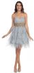 Main image of Strapless Layered Skirt Organza Short Party Dress